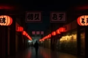 剧情片《旧唱片行》横版封面，黑胶唱片与木质柜台